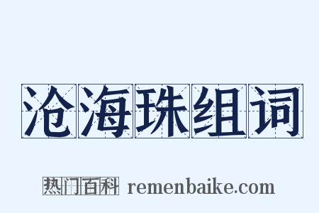 沧海珠组词是什么意思的图片